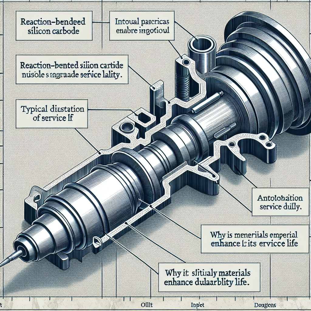 A longevidade do bocal de carboneto de silício ligado por reação